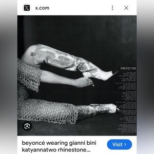 100% GENUINE LEATHER Gianni Bini blue Embossed Stiletto Boots 4inch heel